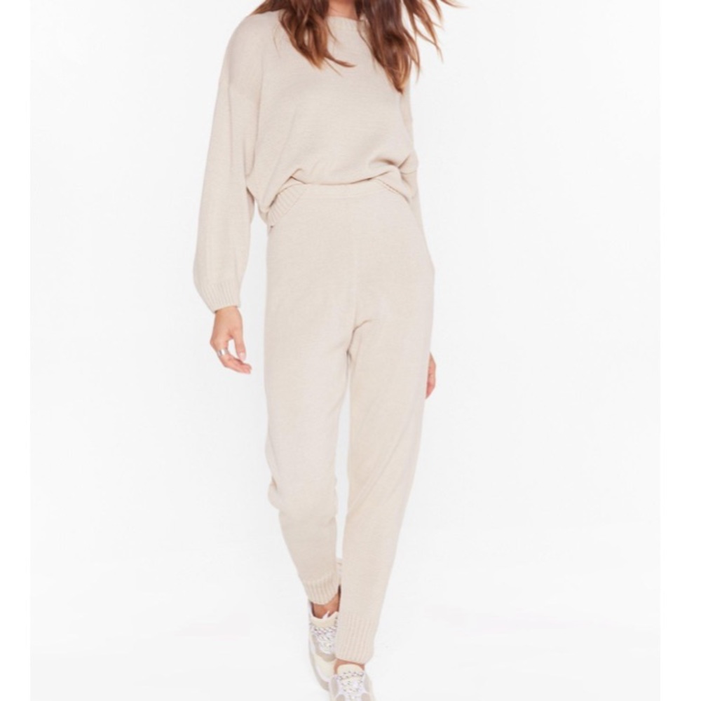 Knit jogger set